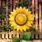 Glitzhome® 36" Welcome to the Garden Sunflower Yard Stake